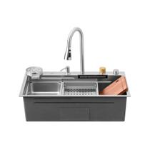Cuba Gourmet para Cozinha com Acessórios Workstation e Torneira Maranguá Pingoo.casa - Prata Cuba Gourmet para Cozinha com Acessórios Workstation e Torneira Maranguá Pingoo.casa - Prata