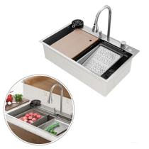 Cuba Gourmet Para Cozinha Miami Cascata Aço Inox 304 GoldenX