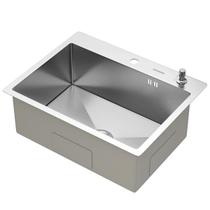 Cuba Gourmet Para Cozinha Quebec Quadrada 60cm Aço Inox 304 com Cesto Escorredor GoldenX