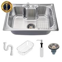 Cuba Gourmet Pia Cozinha Aço Inox Quadrada 60x42 Acessórios