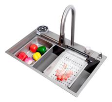 Cuba Gourmet Premium Cascata Torneira Lavador Aço Inox Prata