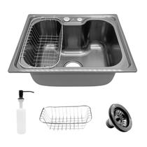 Cuba Gourmet Stillus Home Aço Inox 304 Preta 50x40cm para Cozinha com Acessórios