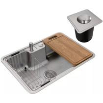 Cuba Inox 64x44 Com Acessórios e Lixeira DocolMassima Cuba Inox 64x44 Com Acessórios e Lixeira DocolMassima