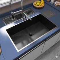 Cuba Inox 70x40 com Válvula 3 Meios Design Contemporâneo e Funcional