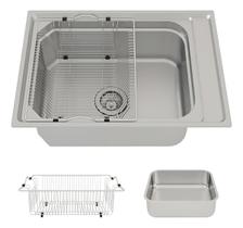Cuba Inox com cesto e escorredor 65x45x19 Duranox 30507 Cuba Inox com cesto e escorredor 65x45x19 Duranox 30507