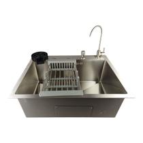 Cuba Inox Cozinha Sobrepor Completa Dosador Torneira Filtro