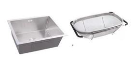 Cuba Inox Cozinha Sobrepor Ou Embutir 60x40cm. + Escorredor