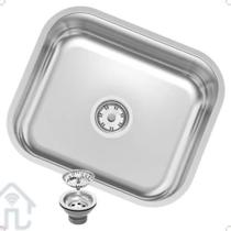 Cuba Inox Cozinha Tramontina N3 Standard 40x34x14 Fosca Com Válvula