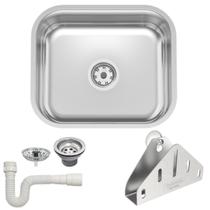Cuba Inox CozinhaTramontina Standard 40x34x14 Polida + Porta Esponja