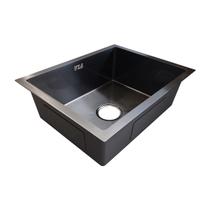 Cuba Inox de Cozinha - Embutir ou Sobrepor Gourmet 50x40 com Acessórios - Preta
