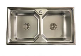 Cuba Inox Gourmet Cozinha Dupla Luxo Aço 304 Com Válvula