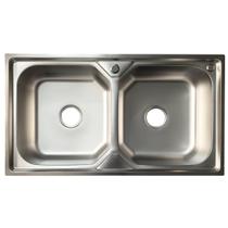 Cuba Inox Gourmet Cozinha Dupla Luxo Aço 304 Com Válvula