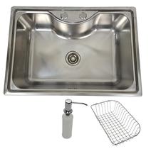 Cuba Inox Gourmet Fabrinox N6545 65cm polida, cesto e dosador Cuba Inox Gourmet Fabrinox N6545 65cm polida, cesto e dosador