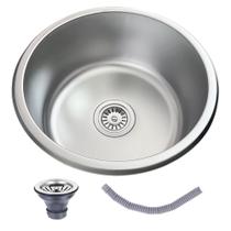 Cuba Inox Gourmet Redonda Luxo 42x42x20cm Acessório Brinovar