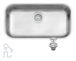 Cuba Inox N2 Tramontina Pia Cozinha Lavínia Prime 56x34x17 Fosca/Acetinada C/Válvula