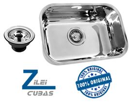 Cuba inox para cozinha n2 56X34X17 com válvula - Zilei Cubas Cuba inox para cozinha n2 56X34X17 com válvula - Zilei Cubas