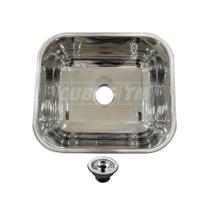 Cuba Inox para Cozinha Tecnocuba Alto Brilho 40x34x17cm válvula gratuita