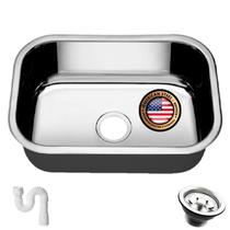 Cuba Inox Pia Cozinha Aço 430 47x30x14 Válvula + Sifão American Steel Cuba Inox Pia Cozinha Aço 430 47x30x14 Válvula + Sifão American Steel
