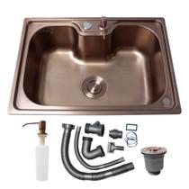 Cuba Inox Pia Cozinha Gourmet Luxo Rosê Gold 6023 Cuba Inox Pia Cozinha Gourmet Luxo Rosê Gold 6023