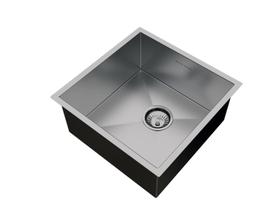 Cuba Inox Quadrada Gourmet Com Válvula 400 X 400 - Calha Úmida