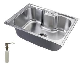 Cuba Inox Sobrepor Ou Embutir 60x42cm + Dosador