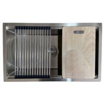 Cuba Inox Support Sobrepor Embutir 60x40 Tabua E Esteira