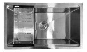 Cuba Inox Support Sobrepor Embutir 75x45 Escorredor Traçado