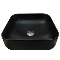 Cuba japi de apoio sottile quadrada preta fosca