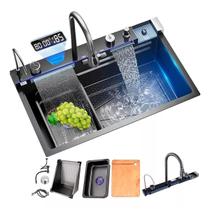 Cuba Kit Cascata Torneira Gourmet Inteligente Inox 304 Multifuncional Pia Cozinha Smart Completa Premium Monocomando Acessórios Com Garantia