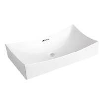 Cuba Lavabo Banheiro Em Cerâmica Louça Retangular Branca Tubrax BAB0002 Cuba Lavabo Banheiro Em Cerâmica Louça Retangular Branca Tubrax BAB0002