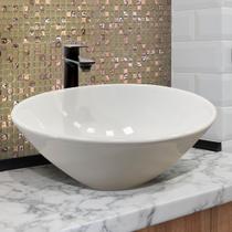 Cuba Lavabo de Apoio Redonda Branca 100 Louça 35cm Floripa Cuba Lavabo de Apoio Redonda Branca 100 Louça 35cm Floripa