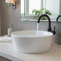 Cuba Lavabo de Apoio Redonda Branca 30x10cm Angra Cuba Lavabo de Apoio Redonda Branca 30x10cm Angra