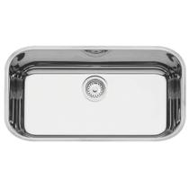 Cuba Lavínia 56 BL em aço inox alto brilho 56x34cm com válvula Tramontina