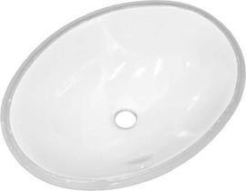 Cuba louca oval embutir onix diva 50.5 x 38.5cm branco