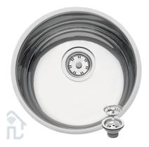 Cuba Luna Redonda Inox Tramontina Pia Cozinha 30x30x14 Polida