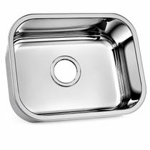 Cuba N1 Funda 46X30x17cm Aço Inox 430 Polido Brilhante Com Válvula 3.5 Cuba N1 Funda 46X30x17cm Aço Inox 430 Polido Brilhante Com Válvula 3.5