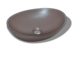 CUBA OVAL APOIO MARROM FOSCA -41x33cm ENKEL