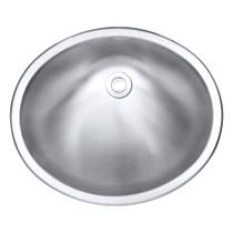 Cuba Oval Para Banheiro Inox 1mm Escovado C120 48,6x41x17,8 Cm