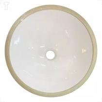 Cuba P/lavatório De Embutir Redonda 37cm Onix Branca Louça Cuba P/lavatório De Embutir Redonda 37cm Onix Branca Louça