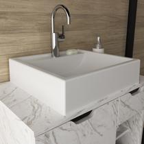Cuba para Banheiro 40x10 Branco Tecno Mobili