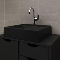 Cuba para Banheiro 40x10cm Preto Tecno Mobili