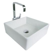 Cuba para Banheiro Cerâmica Branca Retangular 38cm Reno RC 300