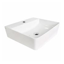Cuba para Banheiro Cerâmica Branca Retangular 50,5cm Reno RC 550