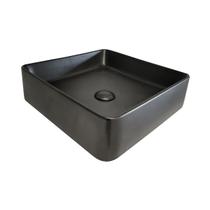 Cuba para Banheiro Cerâmica Preta Quadrada 40cm Reno RC 351
