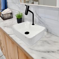 Cuba Para Banheiro Com Torneira Max Black E Válvula Click