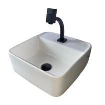 Cuba para banheiro de Apoio Quadrada COM Mesa 35x35cm Louça Turim Cuba para banheiro de Apoio Quadrada COM Mesa 35x35cm Louça Turim