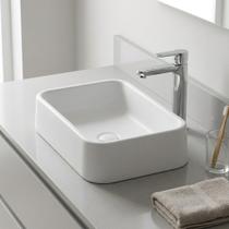 Cuba para Banheiro de Sobrepor Fosca 44,5cm em Polímero Reforçado com Furo para Torneira Lavabo Cuba para Banheiro de Sobrepor Fosca 44,5cm em Polímero Reforçado com Furo para Torneira Lavabo