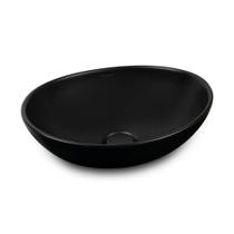 Cuba Para Banheiro Manplex 7007 Oval 44x33cm Preto Fosco