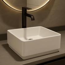 Cuba para Banheiro Pia De Sobrepor Apoio Lavabo Banheiro Apoio Brilhante Hana Quadrada Cuba para Banheiro Pia De Sobrepor Apoio Lavabo Banheiro Apoio Brilhante Hana Quadrada