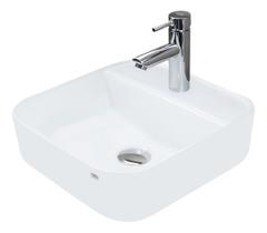 Cuba Para Banheiro Pia Quadrada De Apoio Cerâmica FIT 39x39x14cm Smart Depot Cuba Para Banheiro Pia Quadrada De Apoio Cerâmica FIT 39x39x14cm Smart Depot